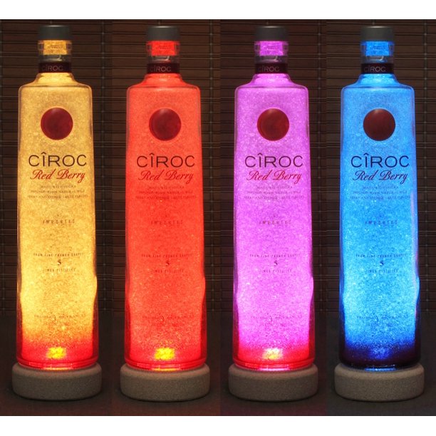 Ciroc Red Berry Vodka Color Changing Remote Controlled Eco Friendly LED