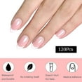 thumbnail image 4 of French Tip Press on Nails Medium Almond Fake Nails White French Tips Nails Press on with Design Glossy Full Cover Acrylic Glue on Nails Cute False Nails Stick on Nails for Women Decoration 120Pcs, 4 of 5