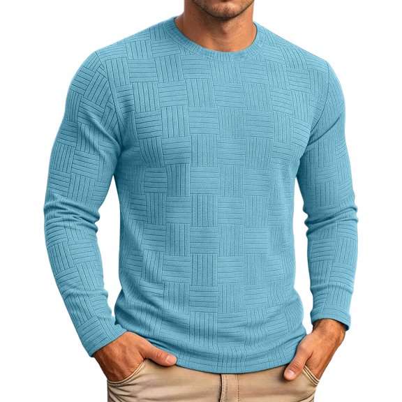 JIAYUE Men's T Shirt Loose Fit Casual Fashionable Round Neck Casual Long Sleeve Tees Everyday Soft Lightweight Breathable For Outdoor Workout And Sport Cozy Wear