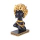 thumbnail image 4 of Estatua de mujer africana, figura tribal de resina hecha a mano creativa para gabinete Estilo C, 4 of 9