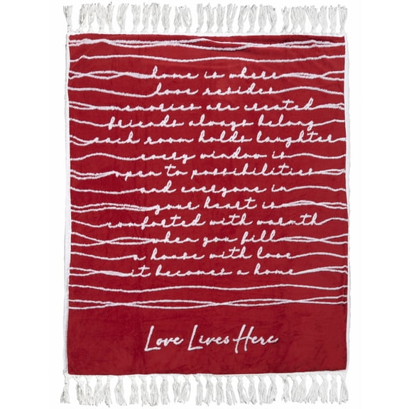 Love Lives Here - 50" x 60" Inspirational Plush Blanket