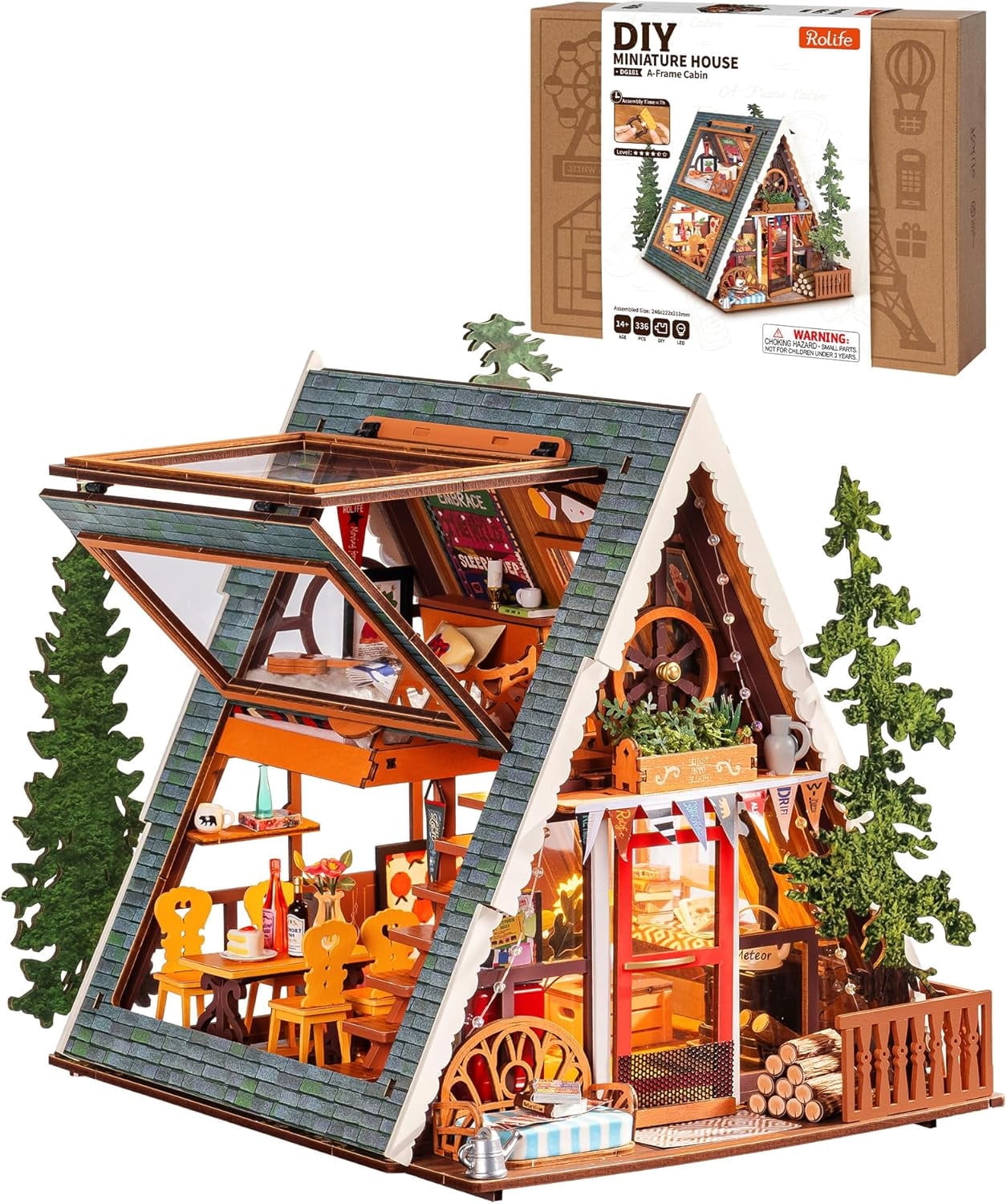 Kit de décoration de maison miniature pour adultes, mini maison, cadeau d'anniversaire pour la famille, les amis, maison de livre de temps | Booknook Kit de mini maison miniature en bois 3D Kit de décoration de maison miniature pour adultes, mini maison, cadeau d'anniversaire pour la famille, les amis, maison de livre de temps | Booknook Kit de mini maison miniature en bois 3D