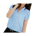 thumbnail image 4 of Women Short Sleeve Blouses Shirts Elegant V Neck Summer Korean Fashion Work Casual Tunic Tops, 4 of 14