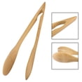 thumbnail image 4 of Pinces à Salade Multifonctionnelles en Bambou Pinces de Service Pinces de Cuisine, 4 of 10