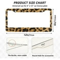 thumbnail image 4 of Coolnut Leopard License Plate Frames 2pcs, Aluminum Universal Car License Plate Holder with Elliptical Hole for US Vehicles, 12"x 6", 4 of 7
