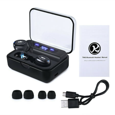 Bluetooth 5.0 Headset TWS Wireless Earphones Twins Earbuds Stereo Headphone IPX5 with Charging Box 2000mAh For SmartPhone For IOS Android For Best Christmas (Best Tubemate For Android)