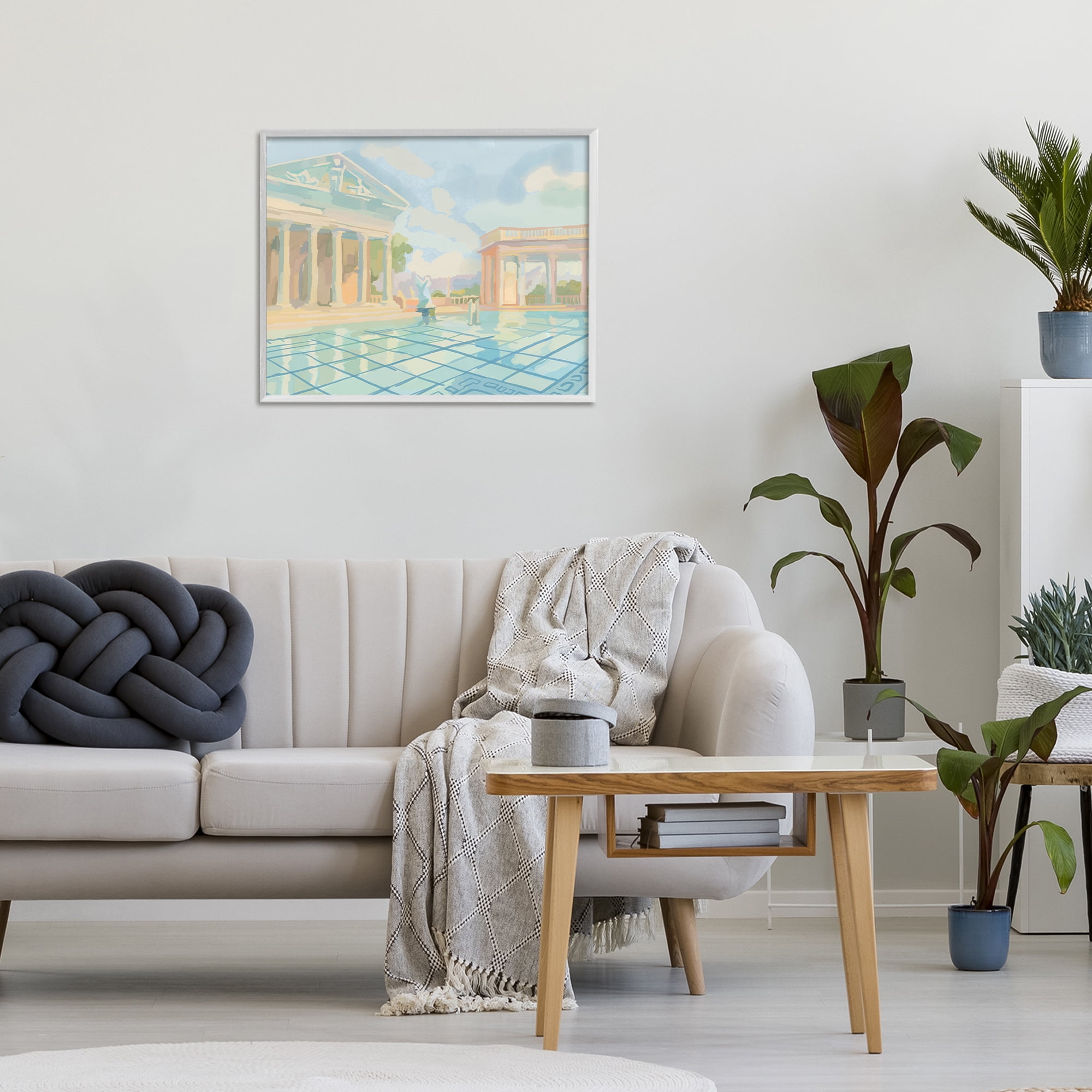 Stupell Industries Sam Simeon Architecture White Framed Giclee Art, design by Amelia Noyes