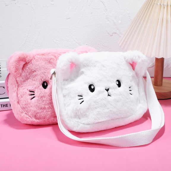 Luxshiny mini handbag Plush Hand Bag Cute Design 2Pcs Women Daily Wearing