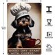 thumbnail image 3 of Letrero de hojalata "Good Day Start With Coffee" de 8 x 12 pulgadas, diseño retro de perro chef, para decoración de pared, para habitación, bar y tienda., 3 of 8
