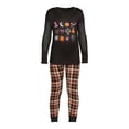thumbnail image 5 of Wonder Nation Girls Halloween Long Sleeve Top and Pant Pajama Set, 2-Piece, Sizes 4-10, 5 of 5