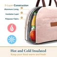thumbnail image 4 of ComfiTime Lunch Bag - Insulated Lunch Box for Women, 8L or 14 Cans Large Capacity Cooler Bag for Adults & Teen, Cute Aesthetic Lunch Tote for Work, School, Extra Zippered Pocket for Wallet & Phone, 4 of 12