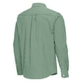 thumbnail image 3 of Men's Antigua Hunter Green Dallas Stars Ellis Tri-Blend Long Sleeve Button-Down Shirt, 3 of 3