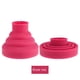 thumbnail image 1 of Difusor de secador de pelo de silicona plegable, 2 uds., viaje y fácil almacenamiento, diámetro de boquilla ajustable, rosa y negro, 1 of 5