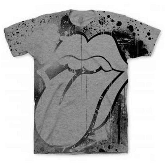 The Rolling Stones Unisex Sublimation T-Shirt Mono Tongue (Medium)