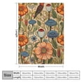 thumbnail image 4 of RUIYC 70s Retro Floral Mushroom Blanket, Soft Blankets Flannel Bed Throw Cozy Lightweight Plush Gifts for Women Men Boys Girls Sofa Couch Bedroom Living Rooms Season, Home Decor, White, 4 of 6