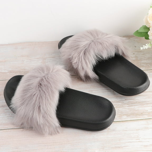 OUNONA Women's Leisure Shoes Comfortable Cotton Indoor Slippers with Durable Soles Size 6.5US 9.2355 Inch