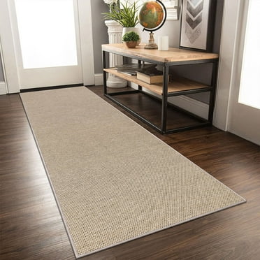 Findosom 2'x6' Jute Washable Runner Rug Non Slip Natural Woven Texture Floor Carpet Farmhouse Rug for Living Room,Bedroom,Kitchen,Entryway,Indoor,Patio Area Rug,Stain Resistant Rustic Rugs,Natural