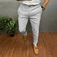 thumbnail image 4 of Dovford Mens Dress Pants 2024 Slim Casual Pants Flat Front Stretch Tapered Pants Work Office Fall Fashion Trousers Pockets, 4 of 6