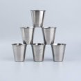 thumbnail image 2 of Paquete de 6 vasos de chupito de acero inoxidable de metal para espresso, vaso para beber, vaso para cóctel, cerveza, whisky, barra de agua, restaurante en casa, tequila WD.WDQZL Hogar, 2 of 5
