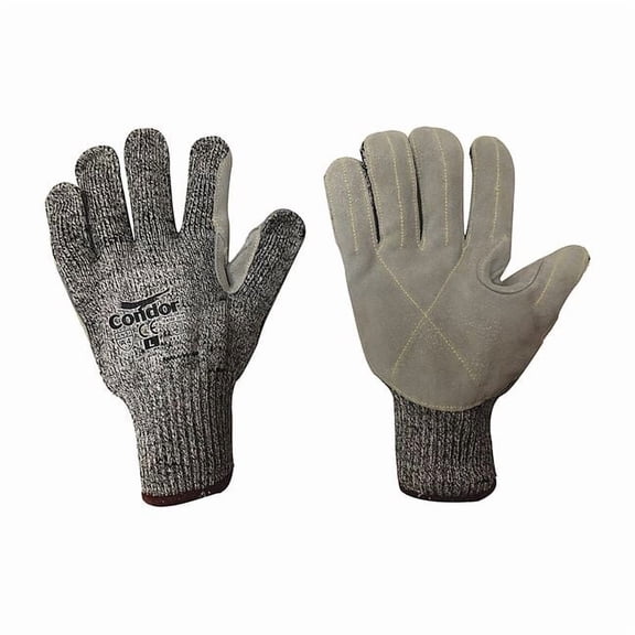 Condor Leather Gloves,Gray,XL,PR 29JV78