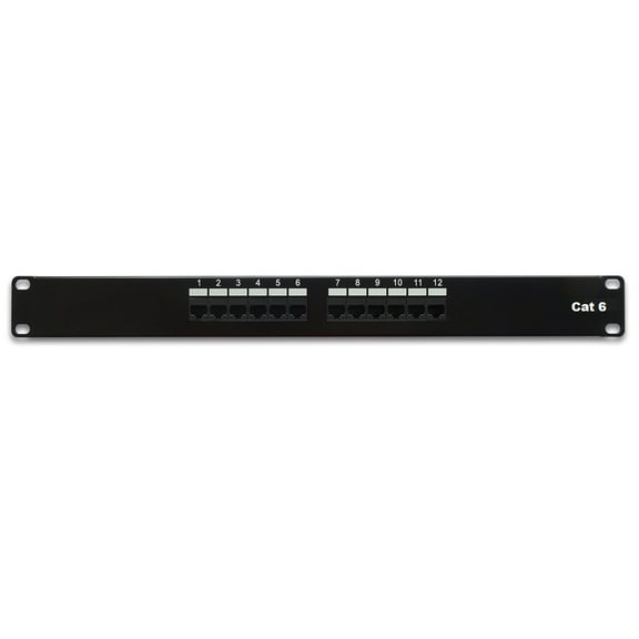 ACCL Cat.6 110 Type Patch Panel 12Port Rackmount, 1 Pack