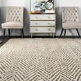 thumbnail image 3 of nuLOOM Handwoven Solid Vania Chevron Jute Area Rug, 3` x 5`, Off White, 3 of 4