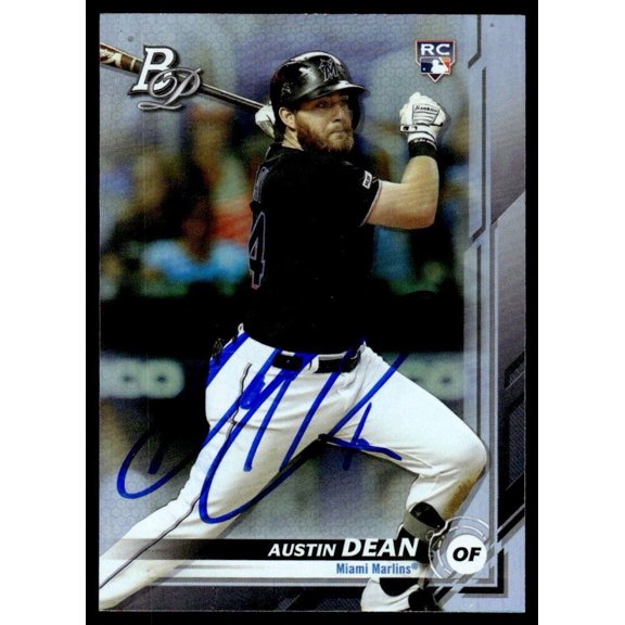 2019 Bowman Platinum Austin Dean RC Miami Marlins #50 Near Mint or Better