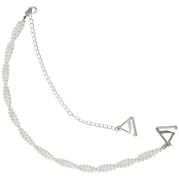 Raindrops Pearl Shoulder Strap for Dress 1 Pair Adjustable Length for Women