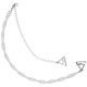 thumbnail image 3 of Tirantes de sujetador decorativos de doble capa con perlas, ajustables, extraíbles y colgantes para el cuello, de repuesto para tops y vestidos (plateados), 3 of 4
