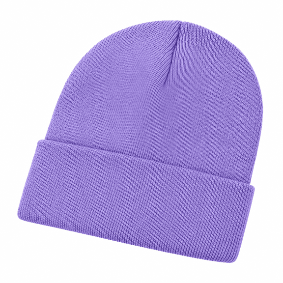 FLORNIX Winter Hats for Women & Men, Soft Warm Slouchy Knit Hat Stocking Hats Cuffed Plain Skull Caps for Cold Weather Purple Beanie