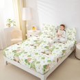 thumbnail image 4 of Feelyou Green Gnome Kids Full Size Sheets, Lucky Shamrock Love Heart Bed Sheets, 4pcs, 4 of 7