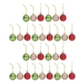 thumbnail image 1 of 30 bolas navideñas elásticas irrompibles para árbol de Navidad, color rojo, dorado y verde, para niños., 1 of 14