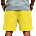 thumbnail image 5 of Resicozy Mens Casual Shorts Cotton Elastic Waist Shorts Drawstring Summer Beach Shorts with Pockets Yellow XL, 5 of 5