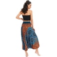 thumbnail image 3 of Combinaison Pantalon Bohème Harem pour Femmes 2 en 1 en Rayonne à Taille Smockée, 3 of 6