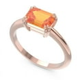 thumbnail image 2 of Diamond-Capitals 2.50 Carat Emerald Cut Simulated Citrine Gemstone Womens Fancy Wedding Ring 18K Rose Gold Size 10, 2 of 8
