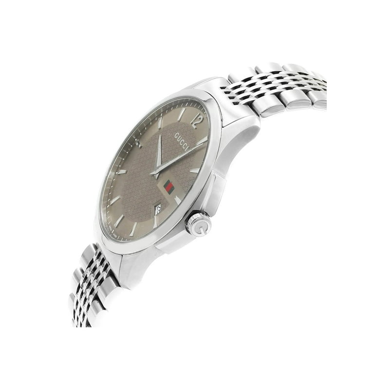 Certified G Timeless 126.3 YA126310 Stainless Steel Quartz Men s Watch Pre owned No Box Papers Walmart