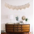 thumbnail image 4 of Macrame Wall Hanging Large Boho Chic Woven Tapestry Beige Tassel Tapestry Cotton Rope, 4 of 4