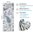 thumbnail image 2 of Blue Paisley and Floral Pattern Hot Yoga Mat Towel Non Slip for Hot Yoga - Quick-Drying Yoga Mat Cover with 4 Corner Pockets with Travel Bag - Hot Yoga Towel Non Slip 70"x26", 2 of 6