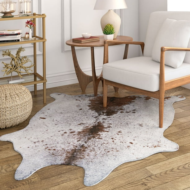Couristan Prairie Hides Geilo Ivory, Are Cowhide Rugs Ethical