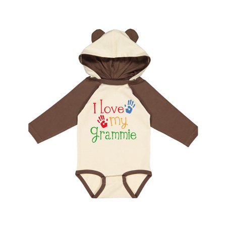 

Inktastic I Love My Grammie Gift Baby Boy or Baby Girl Long Sleeve Bodysuit