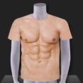 thumbnail image 4 of letairis 3D Print Patterned Men's Muscle T Short Shirt Neck Round Sleeve  Halloween Style 2 XS, 4 of 6