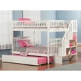 thumbnail image 4 of Woodland Staircase Bunk Bed Full over Full with Full Size Urban Trundle Bed in White, 4 of 4