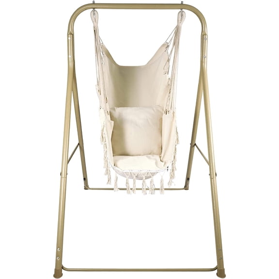 REDCAMP Hammock Chair with Stand, Portable Hanging Chair Hammock Stand for Adult, Sturdy Steel Hammock Frame with Hanging Swing for Indoor Outdoor Patio Backyard, Max Load 330 Lbs