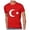Brick Red, variant on Mens Crew Neck Short Sleeve Graphic T-Shirts Turkey Flag Crescent And Star Print Soft Casual Patriotic Streetwear Tee Shirt