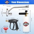 thumbnail image 2 of Foam Cannon & Gun Kit with Dual Connector Accessory | Includes 5 Nozzle Tips, 3/8" Quick Swivel Connector, and M22-14/15mm Fittings for Pressure Washer Car Wash, 2 of 9