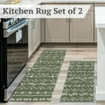 thumbnail image 2 of Floral Boho Kitchen Mat Set of 2 Kitchen Decor and Accessories Rug, Sage Green Boho Floral Kitchen Rugs and Mats Non-Skid Washable Kitchen Floor Mats for in Front of Sink Floor, 2 of 5