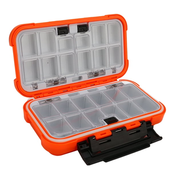 Fishing Tackle Box, Transparent Cover Multi Compartments Plastic Waterproof  Space Adjustment Double Lock Fishing Hook Case For Outdoor Activity