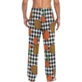 thumbnail image 7 of Men's Pajama Pants with Pockets Sleepwear Lounge Pants Stretch Casual Fall Autumn Leopard Pumpkins Thanksgiving Buffalo Plaid, 7 of 7