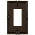 thumbnail image 2 of Amerelle 44RVB Ribbon and Reed 1 Rocker-GFCI Wallplate, Aged Bronze, 2 of 2