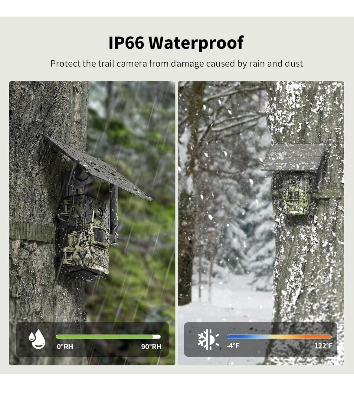 Boavision 4G Cellular Solar IP66 Waterproof 2.5K 14 MP Hunting Game Camera